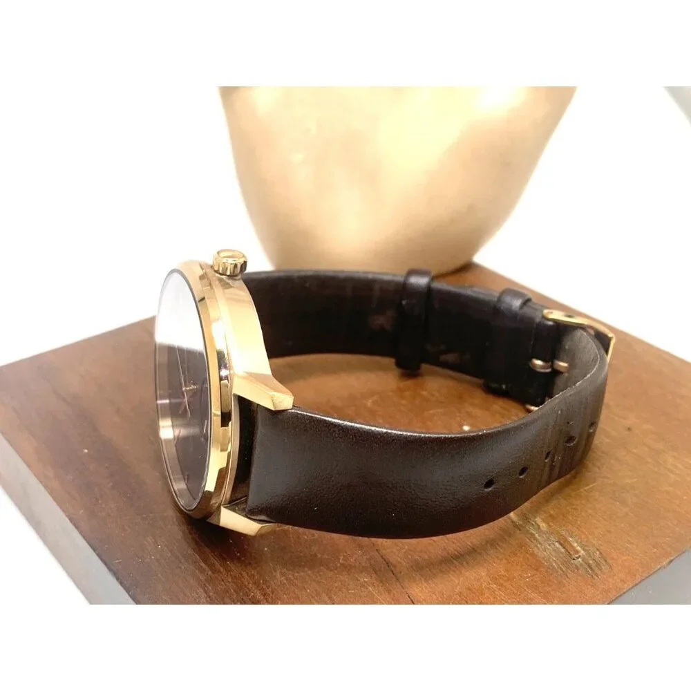 Hugo Boss Mens Watch 1514103 Tyler Quartz Rose Gold Blue Dial Brown Leather 43mm